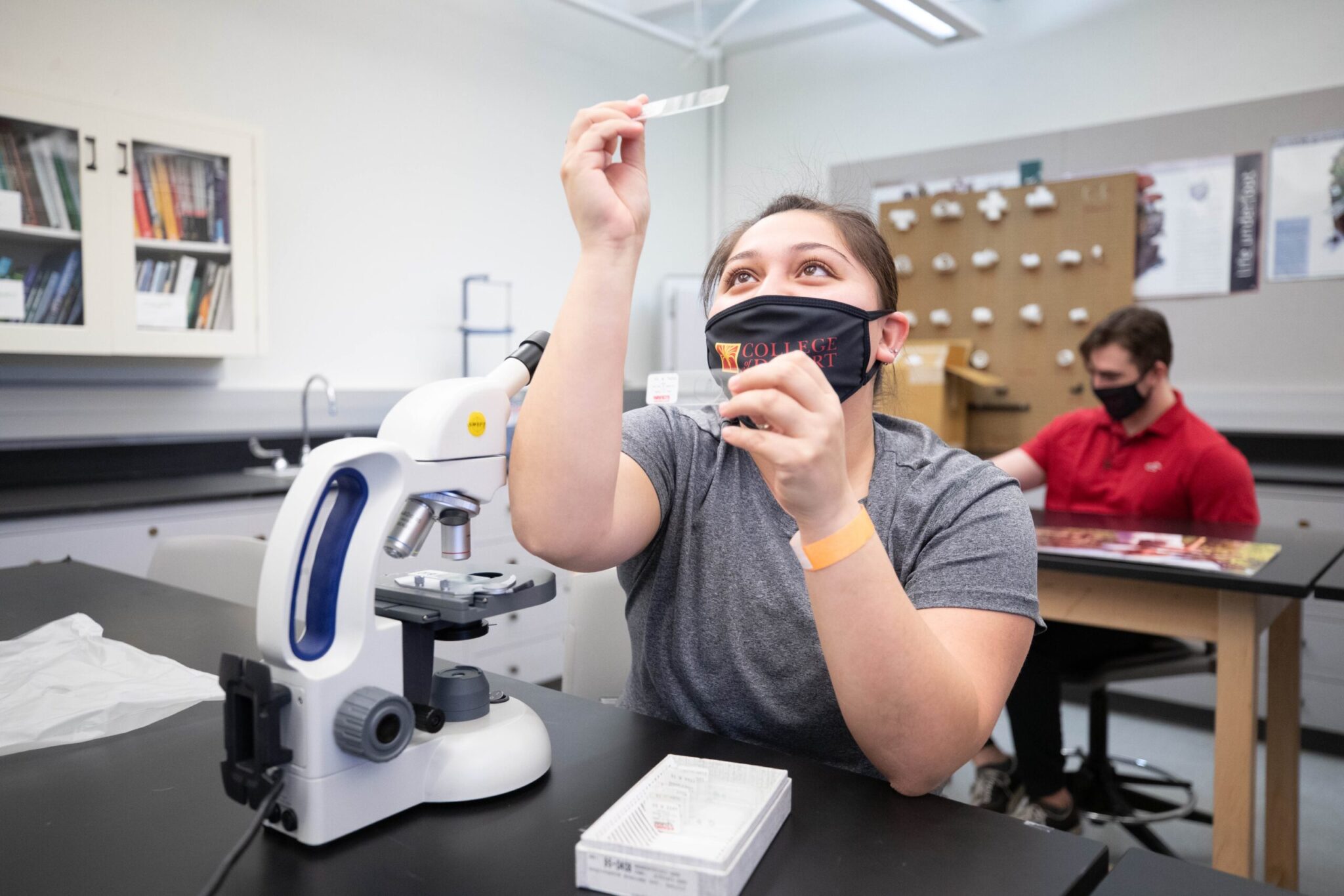 Student in a lab